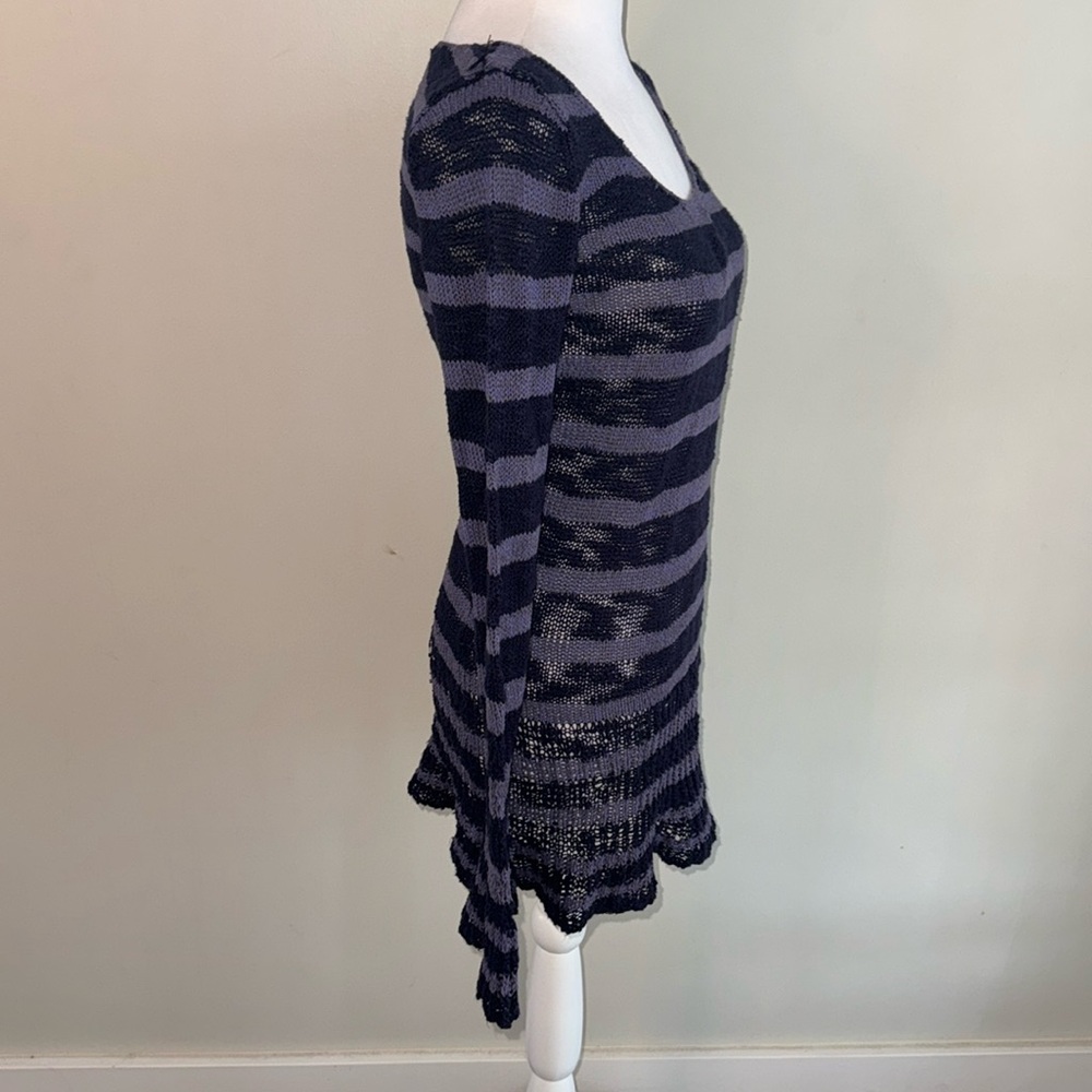 Free People Striped Knit Top in Purple and Lavender - Picture 5 of 8